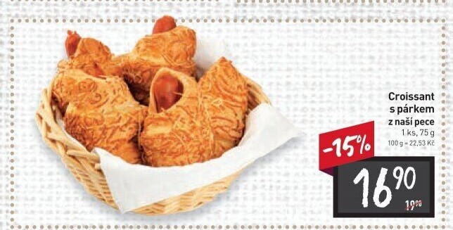 Croissant s párkem