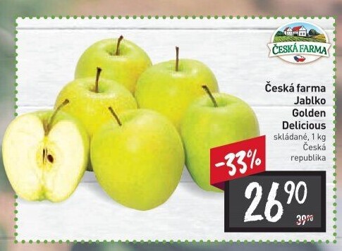 Jablka Golden Delicious Česká Farma