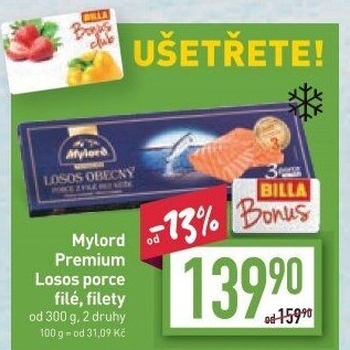 Losos filé mražený Premium Mylord
