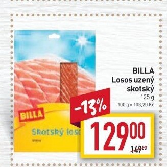 Losos uzený skotský Billa