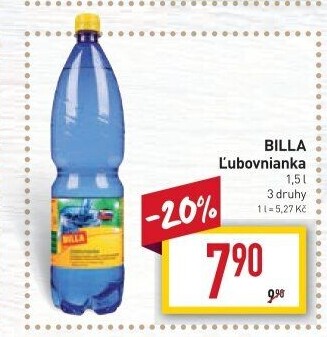 Minerální voda Lubovnianka Billa