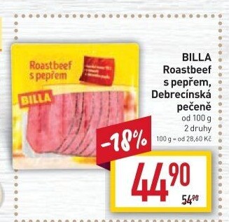 Roastbeef s pepřem Billa