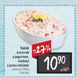 Salát a la krab s jogurtem