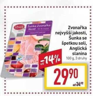 Šunka Zvonařka nejvyšší jakosti LE&amp