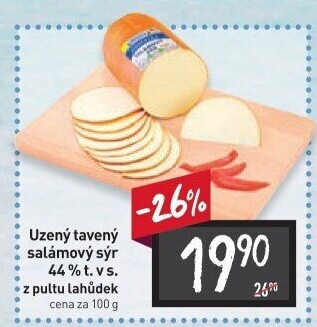 Sýr uzený salámový 44% Jihočeský Madeta