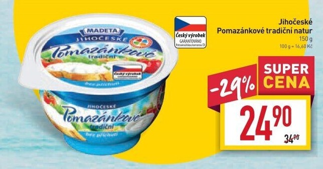 Tradiční pomazánkové Jihočeské Madeta