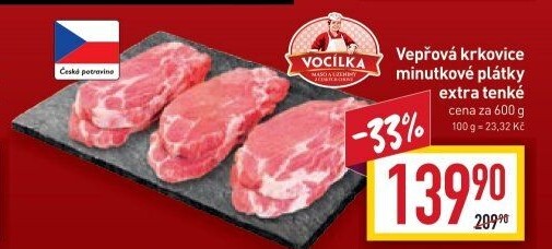 Vepřová krkovice bez kosti Vocílka