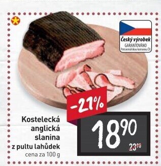Anglická slanina Kostelecké uzeniny