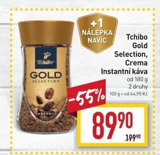 Instantní káva Crema Tchibo Gold Selection