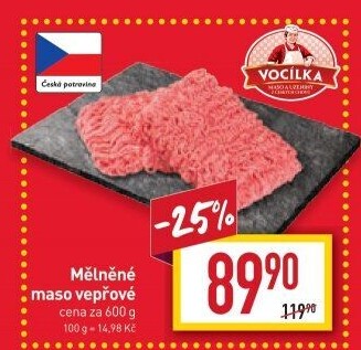 Maso mleté vepřové Vocílka