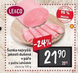 Šunka dušená nejvyšší jakosti LE&amp