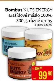 Arašídové máslo Nuts Energy Bombus