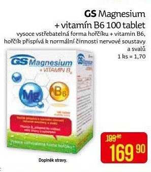 Doplněk stravy Magnesium + vitamin B6 GS