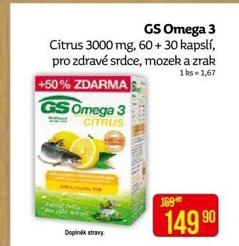 Doplněk stravy Omega 3 GS