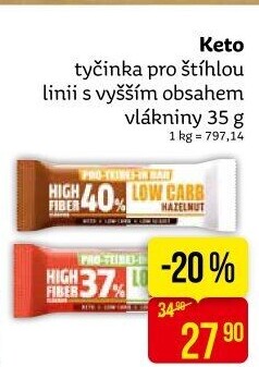 Tyčinka Low Carb Keto
