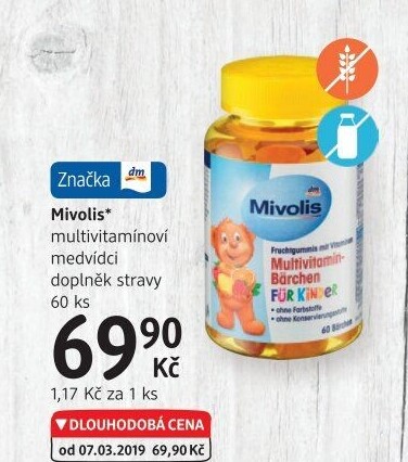 Bonbony multivitamínové Mivolis