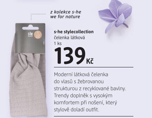 Látková čelenka do vlasů s-he stylecollection
