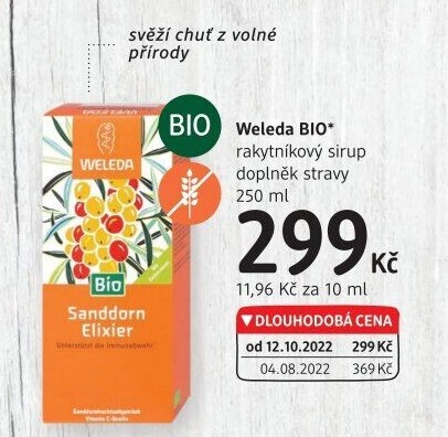 Sirup na imunitu rakytníkový bio Weleda
