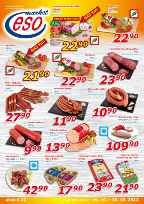 akční leták ESO MARKET 19.10.2022-30.10.2022