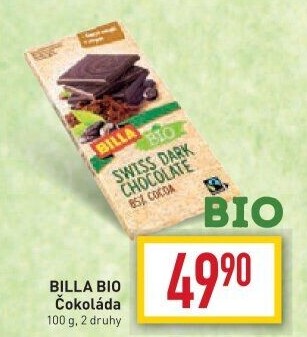 Čokoláda Naše Bio Billa