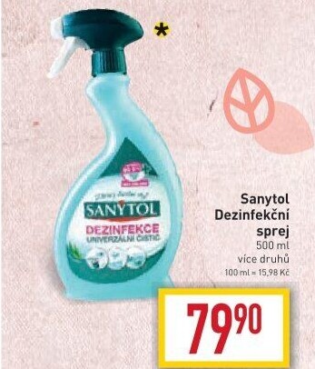 Dezinfekční čističe ve spreji Sanytol