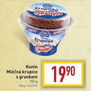 Mléčná krupice Kunín