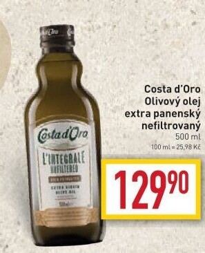 Olivový olej extra panenský nefiltrovaný Costa D'
