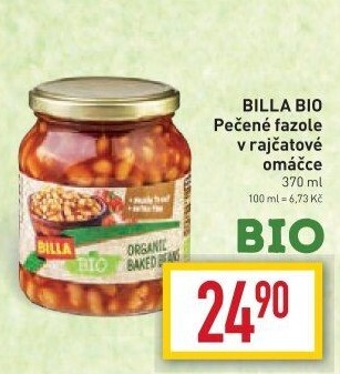 Pečené fazole v rajčatové omáčce Naše Bio Billa