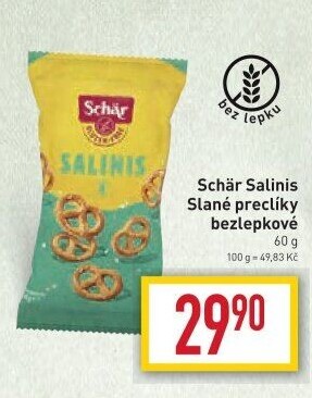 Preclíky Salinis bez lepku Schär