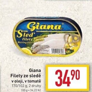 Sleď filety v oleji Giana