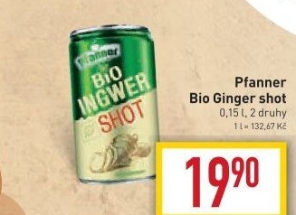 Šťáva Ginger Shot bio Pfanner