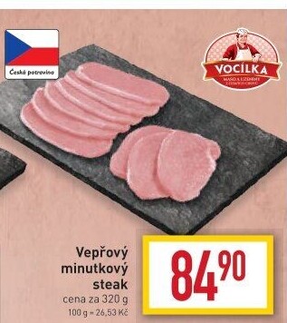 Steak vepřový minutkový Vocílka