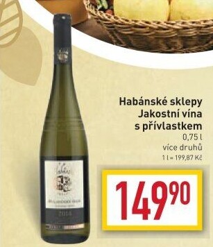 Vína Habánské sklepy - přívlastková