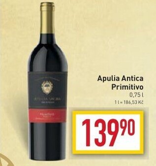 Víno Primitivo Apulia Antica