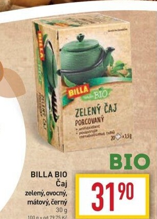 Zelený čaj Naše Bio Billa