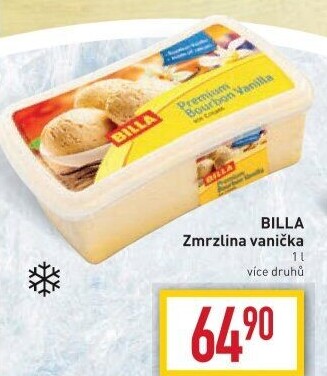 Zmrzlina ve vaničce Billa