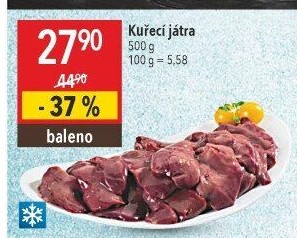 Játra kuřecí mražená