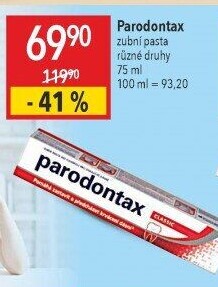 Pasta na zuby Classic bez fluoru Parodontax
