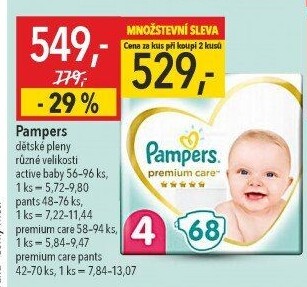 Pleny dětské Pampers Premium Care