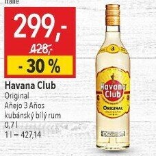 Rum kubánský bílý Aňejo 3 Anos Havana club