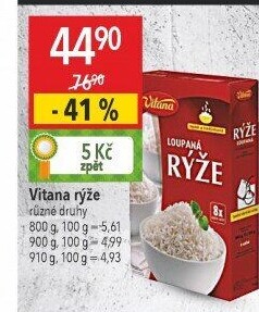 Rýže dlouhozrnná Vitana