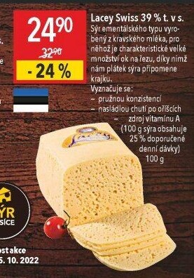 Sýr Lacey Swiss