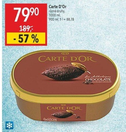 Zmrzlina ve vaničce Carte D'