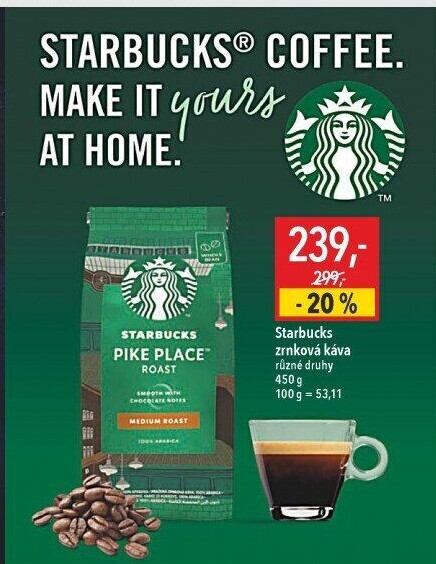 Zrnkové kávy Starbucks