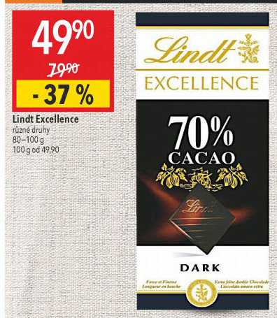 Čokoláda Excellence Lindt