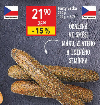 Pečivo Párty večka