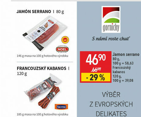 Šunka Jamon Serrano Noel