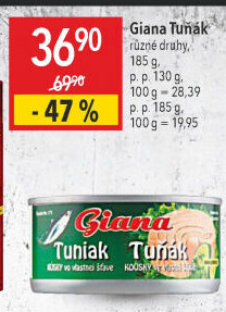 Tuňák kousky ve vlastní šťávě Giana