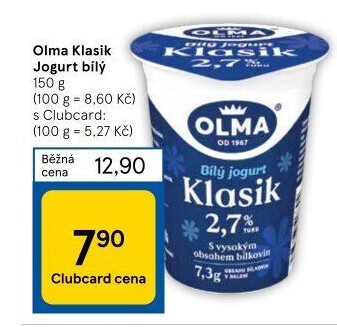Bílý jogurt Klasik Olma
