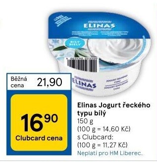 Bílý jogurt řecký Elinas